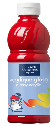 Tinta Acrílica LEFRANC&BOURGEOIS ED Cor Brilhante 0,5L Vermelho , LEFRANC&BOURGEOIS ED , 882963 , 3013641882963